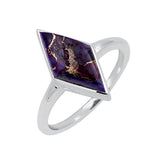 Simple Geometry Wide Rings Vintage Purple Copper Turquoise Rings for Women Daily Party Holiday Bohemian Ring Jewelry