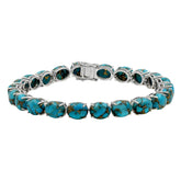 Blue Copper Turquoise Bracelet for Women Daily Party Holiday Bohemian Bracelet Jewelry