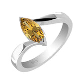 Citrine silver ring