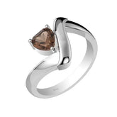 wholesale natural smoky quartz ring