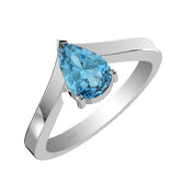 wholesale natural blue topaz ring