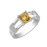 citrine sterling silver ring