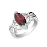 wholesale garnet silver ring