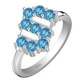 Blue Topaz sterling silver ring