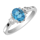 blue topz sterling silver ring