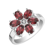 wholesale garnet silver ring