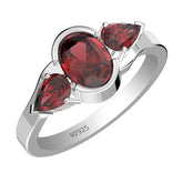 wholesale garnet silver ring