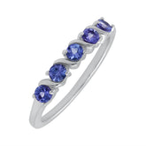 Natural Blue Tanzanite Sterling Silver for Women Ring, Dainty Ring