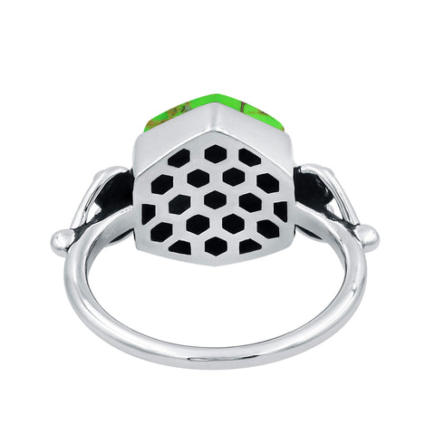 Vintage Green Copper Turquoise Rings for Women Daily Party Holiday Bohemian Ring Jewelry