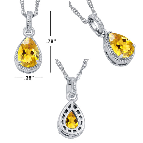 Natural Citrine Gemstone Sterling Silver Dainty Boho Ring For Women Without Chain