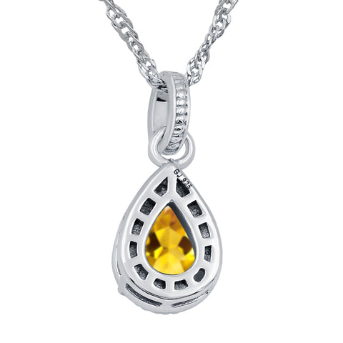 Natural Citrine Gemstone Sterling Silver Dainty Boho Ring For Women Without Chain