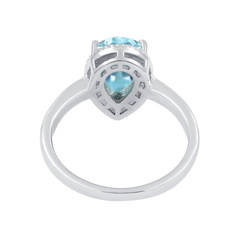 Sterling Silver Sky Blue Topaz Boho Gemstone Ring Jewelry