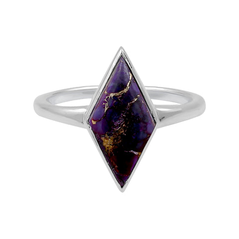 Simple Geometry Wide Rings Vintage Purple Copper Turquoise Rings for Women Daily Party Holiday Bohemian Ring Jewelry