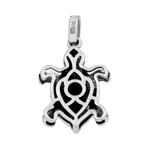 Sterling Silver Blue Copper Turquoise Vintage Oxidized Pendant for Women Daily Party Holiday Bohemian Necklace Jewelry Without Chain