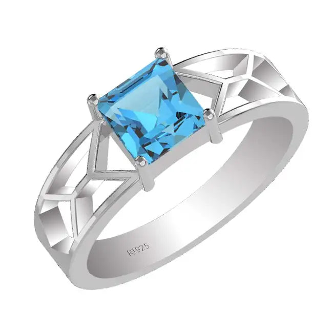 wholesale blue topaz ring