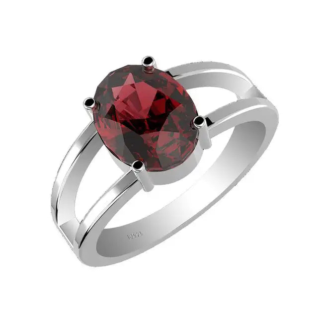 natural garnet ring