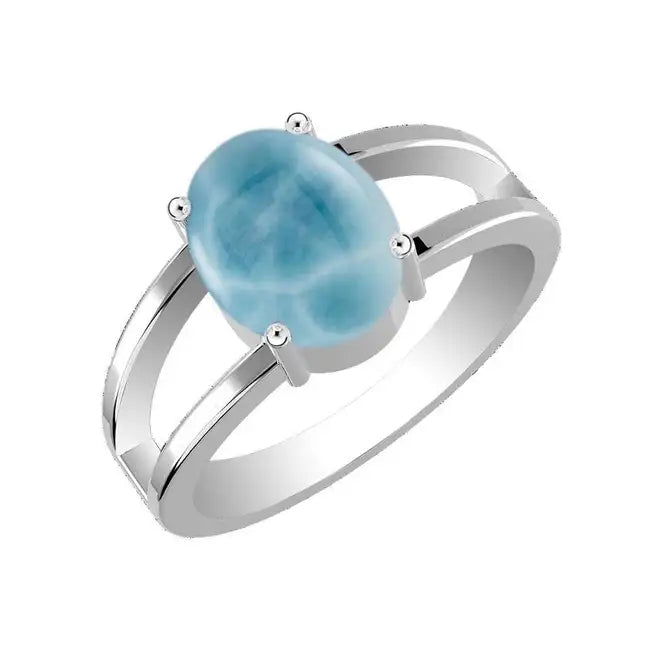 natural larimar ring