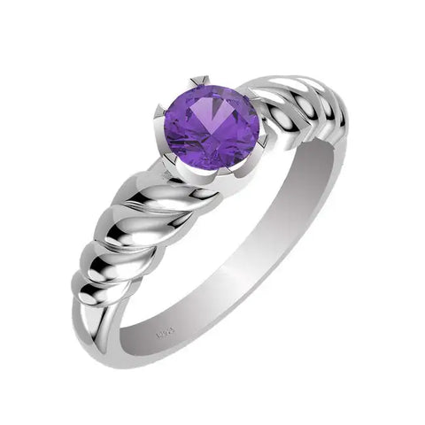 wholesale amethyst gemstone ring