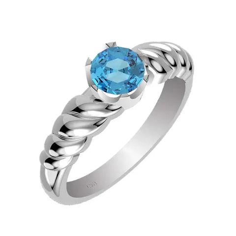 blue topaz sterling silver ring