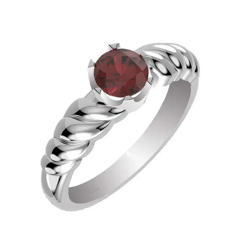 wholesale garnet silver ring