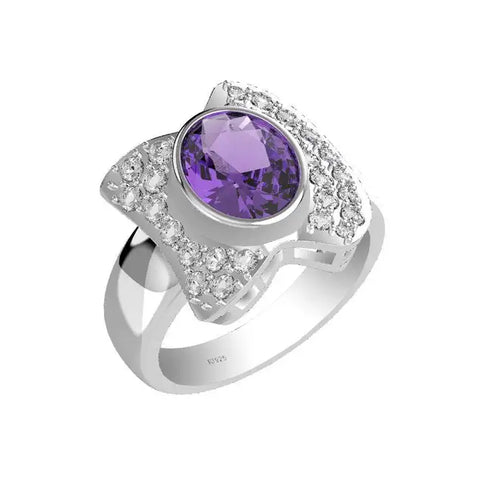 wholesale amethyst gemstone ring