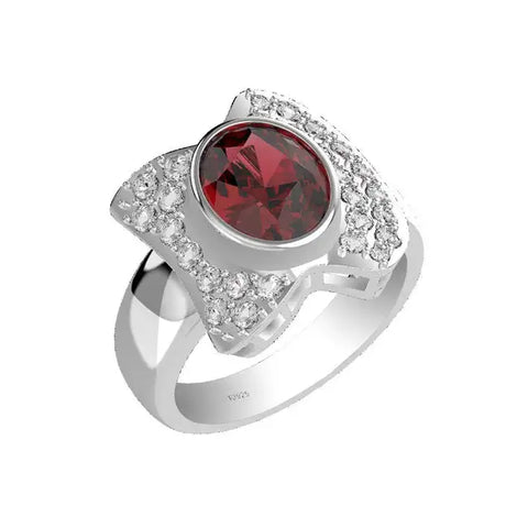 wholesale garnet silver ring