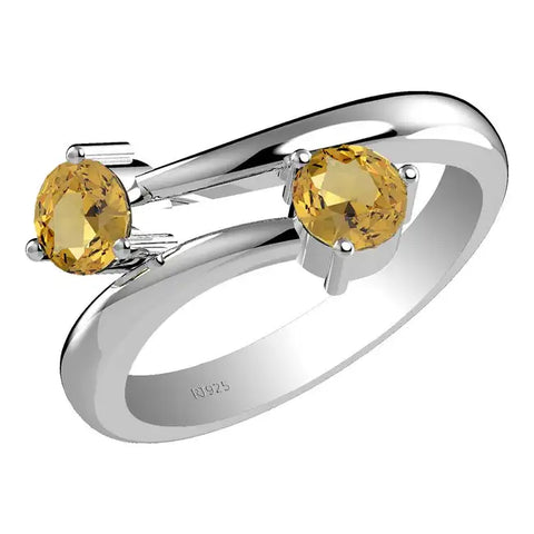 citrine sterling silver ring