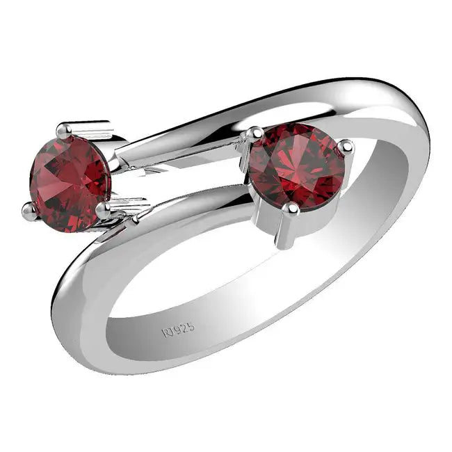 wholesale garnet silver ring