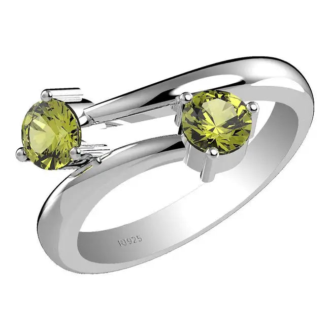 peridot sterling silver ring