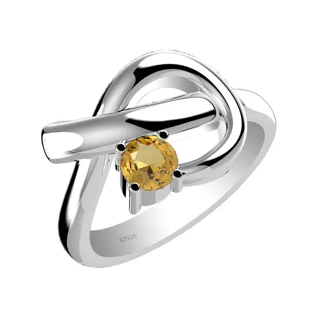 citrine sterling silver ring