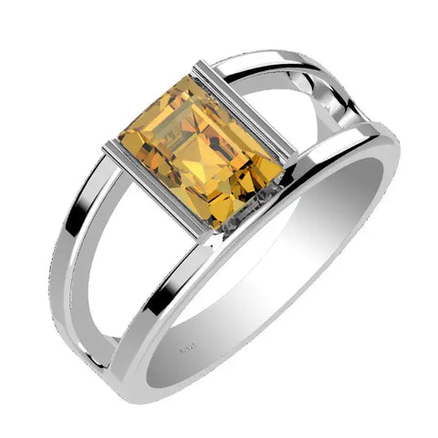 citrine sterling silver ring