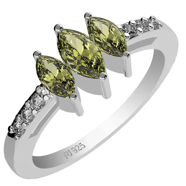 peridot sterling silver ring