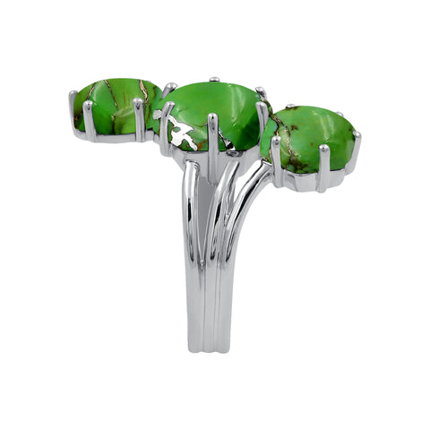 Vintage Green Copper Turquoise Rings for Women Daily Party Holiday Bohemian Ring Jewelry