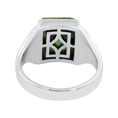 Green Copper Turquoise Rings for Women Daily Party Holiday Bohemian Ring Jewelry